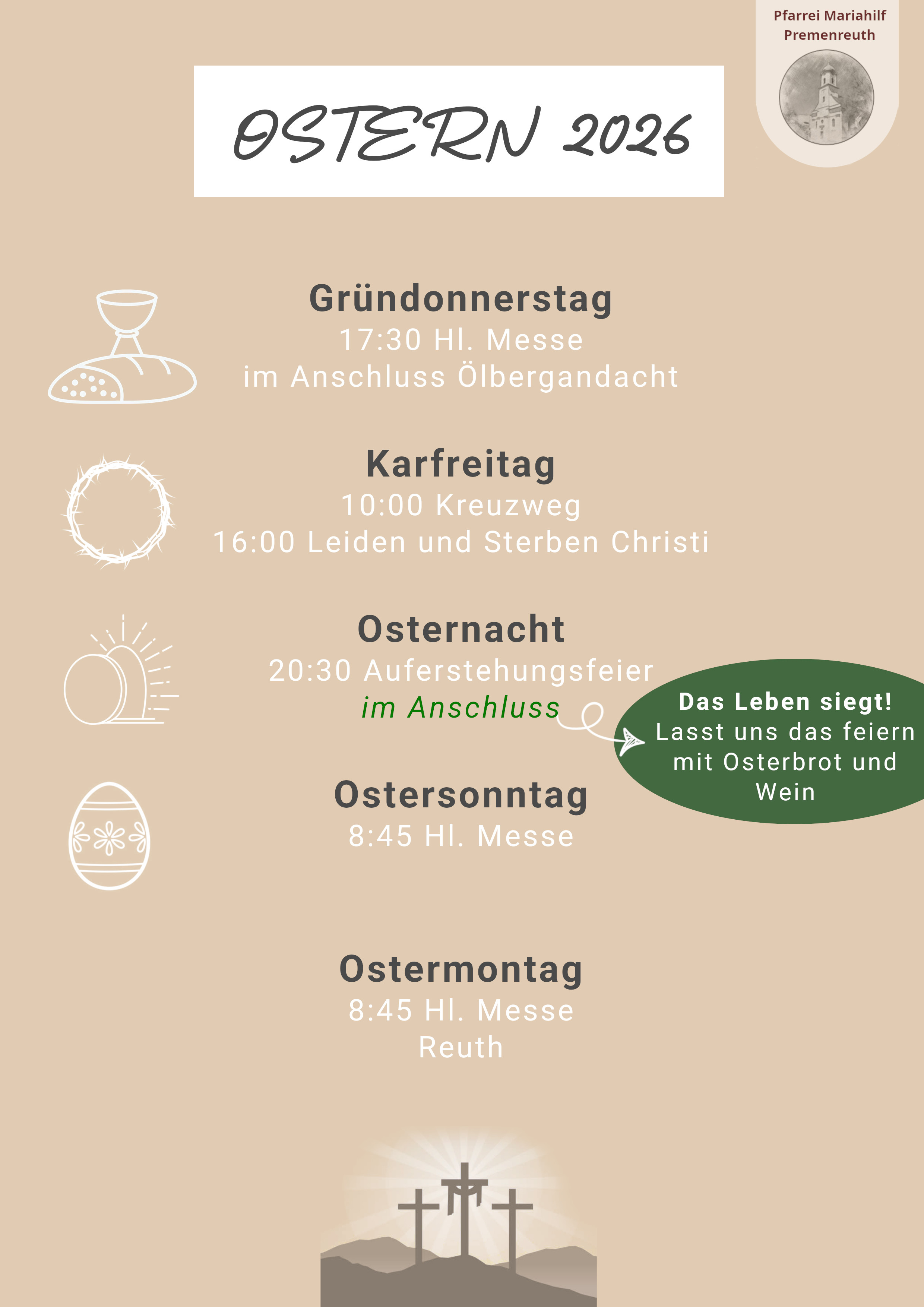 Gottesdienste an Ostern 2026